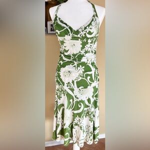 Anthropologie Ric Rac Y2K Floral Halter Midi Dress,‎ Small